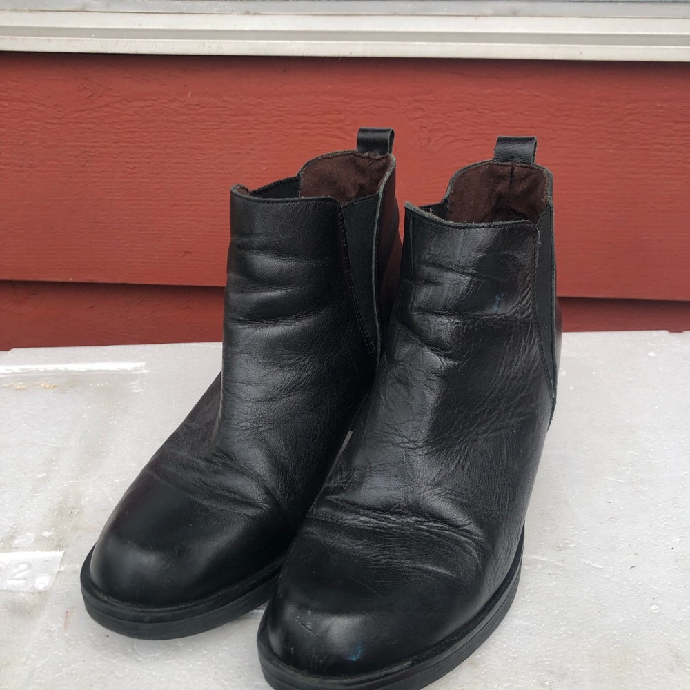 TLB  Mallorca Women’s Black Leather Ankle Boots Size 41/10.5US - Picture 8 of 16